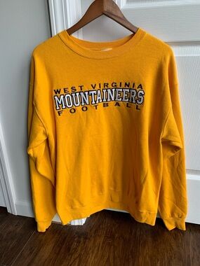 West Virginia football vintage Gold Crewneck Sweatshirt